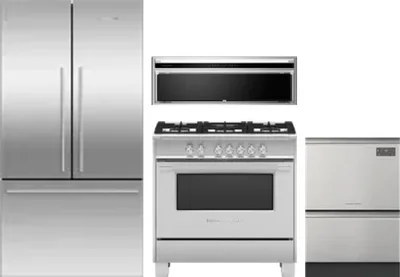 4 Piece Package Includes Refrigerator, Range, Hood And Dishwasher